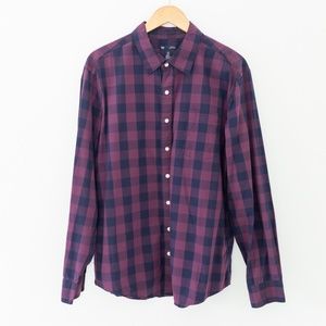 GAP Men's Classic Fit Plaid Button Down Size XL